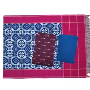 Double Ikkat telia rumal dress materials, Pochampally Ikkat suits, telia rumal suits, Pochampally Ikkat handloom telia rumal salwar suits.
