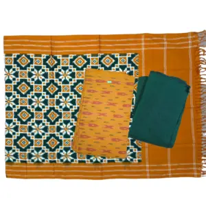 Double Ikkat telia rumal dress materials, Pochampally Ikkat suits, telia rumal suits, Pochampally Ikkat handloom telia rumal salwar suits.