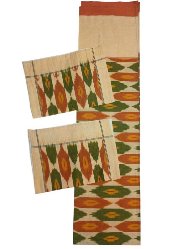 Pochampally Ikkat King Size Bedsheet with 2 Pillow Covers - IKDB0001