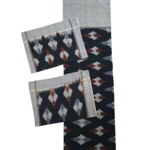 Pochampally Ikkat King Size Bedsheet with 2 Pillow Covers - IKDB00011