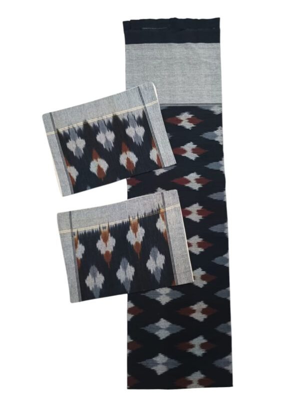 Pochampally Ikkat King Size Bedsheet with 2 Pillow Covers - IKDB00011