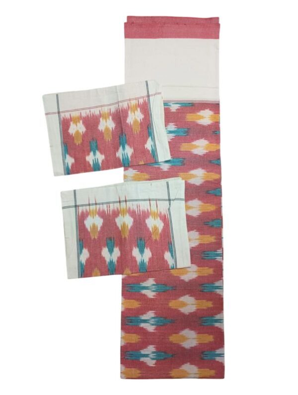 Pochampally Ikkat King Size Bedsheet with 2 Pillow Covers - IKDB00013