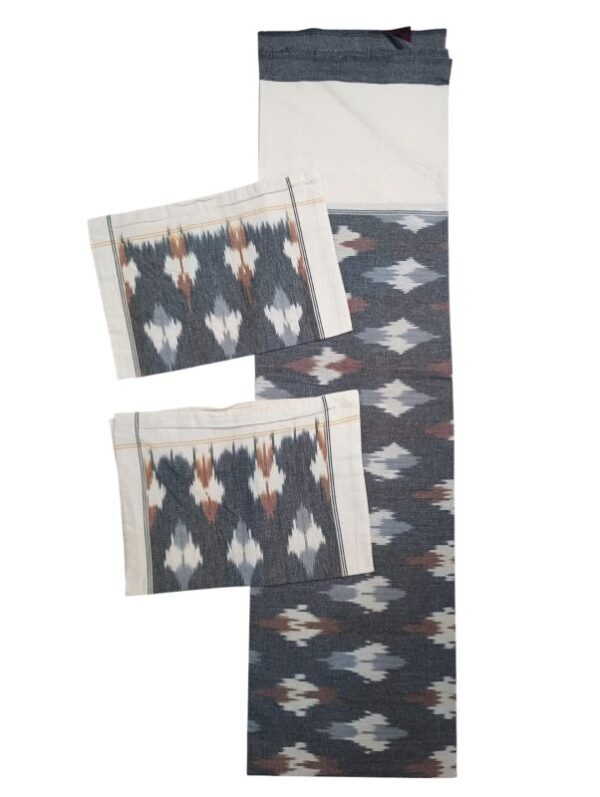 Pochampally Ikkat King Size Bedsheet with 2 Pillow Covers - IKDB00014