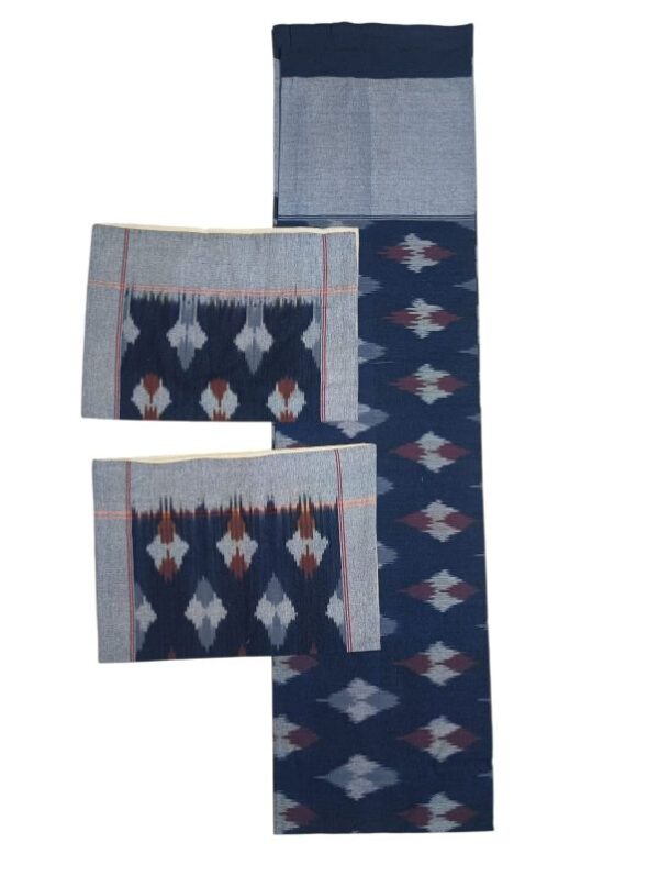 Pochampally Ikkat King Size Bedsheet with 2 Pillow Covers - IKDB0003