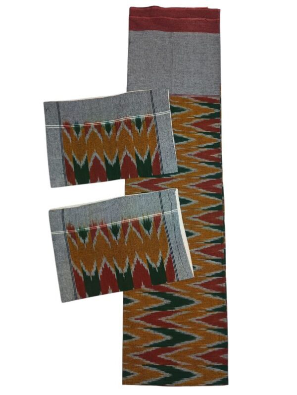 Pochampally Ikkat King Size Bedsheet with 2 Pillow Covers - IKDB0004