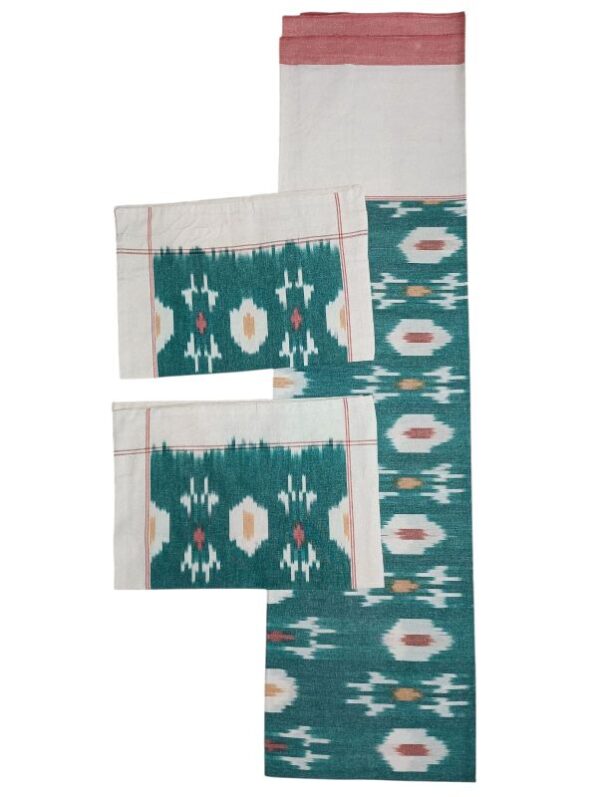 Pochampally Ikkat King Size Bedsheet with 2 Pillow Covers - IKDB0005