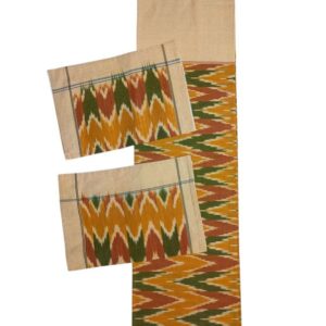 Pochampally Ikkat King Size Bedsheet with 2 Pillow Covers - IKDB0009