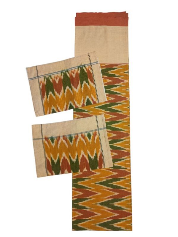 Pochampally Ikkat King Size Bedsheet with 2 Pillow Covers - IKDB0009