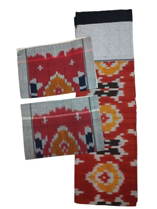 Pochampally Ikkat Double THICK Bedsheet with 2 Pillow Covers - IKTB001