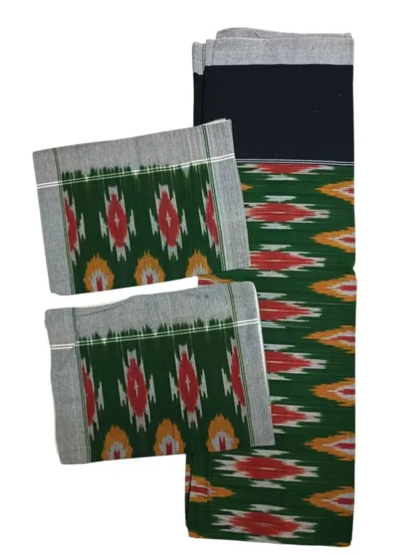 Pochampally Ikkat Double THICK Bedsheet with 2 Pillow Covers - IKTB0010