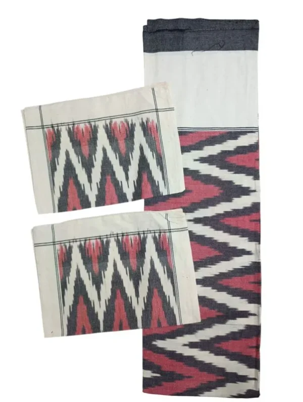Pochampally Ikkat Double THICK Bedsheet with 2 Pillow Covers - IKTB0012