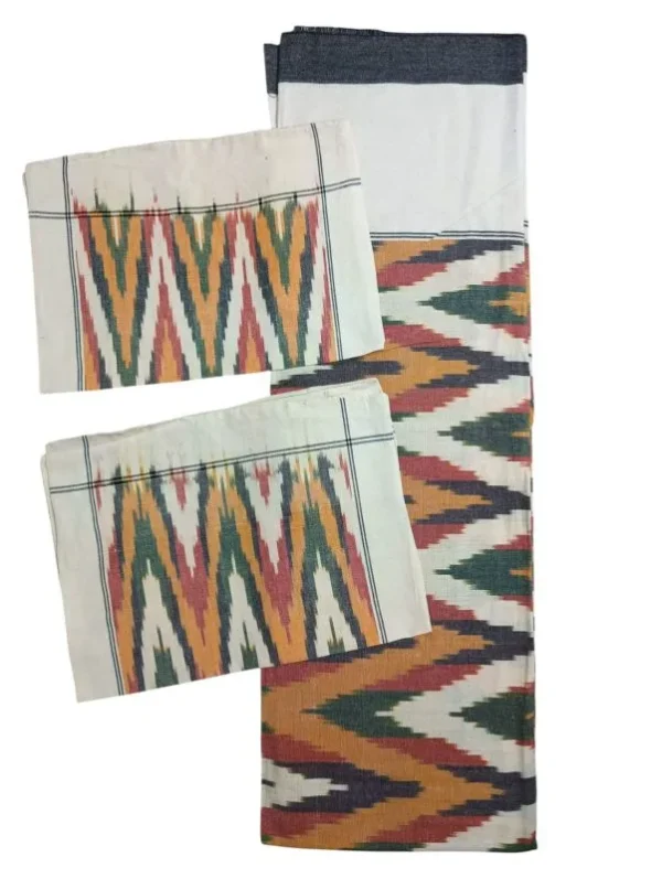 Pochampally Ikkat Double THICK Bedsheet with 2 Pillow Covers - IKTB0015