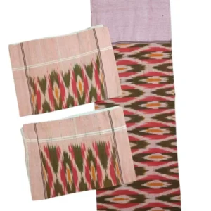 Pochampally Ikkat Double THICK Bedsheet with 2 Pillow Covers - IKTB002
