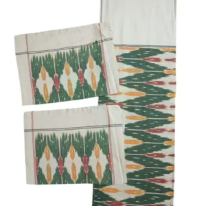 Pochampally Ikkat Double THICK Bedsheet with 2 Pillow Covers - IKTB0023