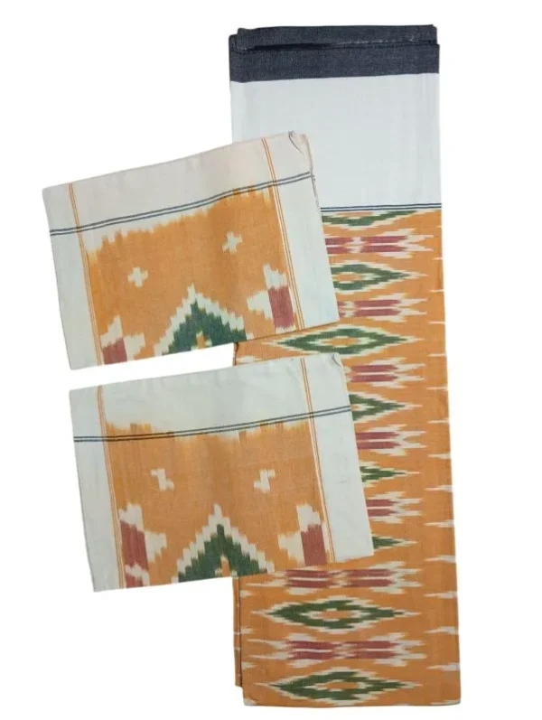 Pochampally Ikkat Double THICK Bedsheet with 2 Pillow Covers - IKTB0026