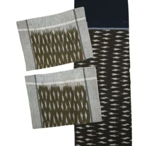 Pochampally Ikkat Double THICK Bedsheet with 2 Pillow Covers - IKTB0027