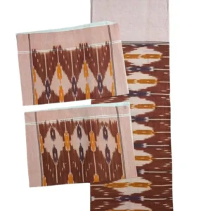 Pochampally Ikkat Double THICK Bedsheet with 2 Pillow Covers - IKTB0029