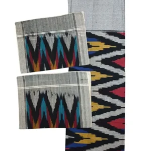 Pochampally Ikkat Double THICK Bedsheet with 2 Pillow Covers - IKTB003