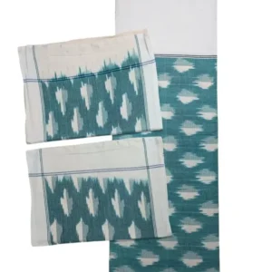 Pochampally Ikkat Double THICK Bedsheet with 2 Pillow Covers - IKTB0030