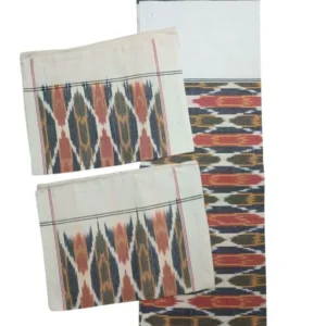Pochampally Ikkat Double THICK Bedsheet with 2 Pillow Covers - IKTB0031
