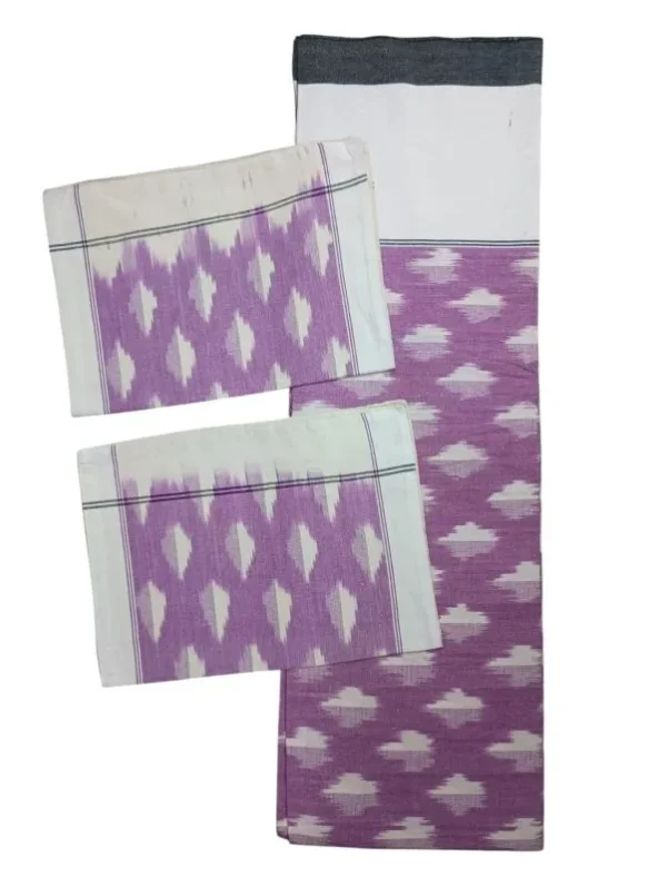 Pochampally Ikkat Double THICK Bedsheet with 2 Pillow Covers - IKTB0033