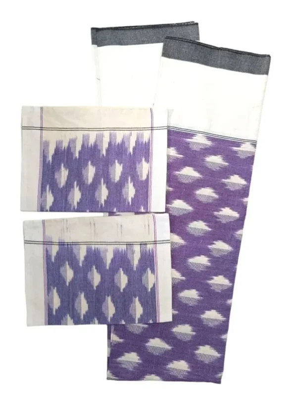 Pochampally Ikkat Double THICK Bedsheet with 2 Pillow Covers - IKTB0037