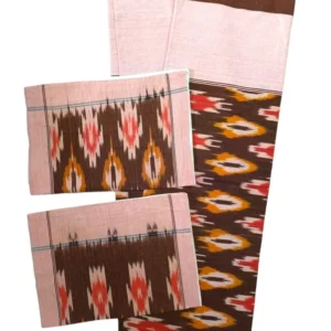 Pochampally Ikkat Double THICK Bedsheet with 2 Pillow Covers - IKTB0041