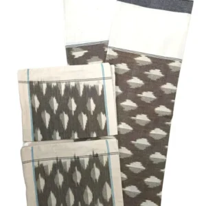 Pochampally Ikkat Double THICK Bedsheet with 2 Pillow Covers - IKTB0042