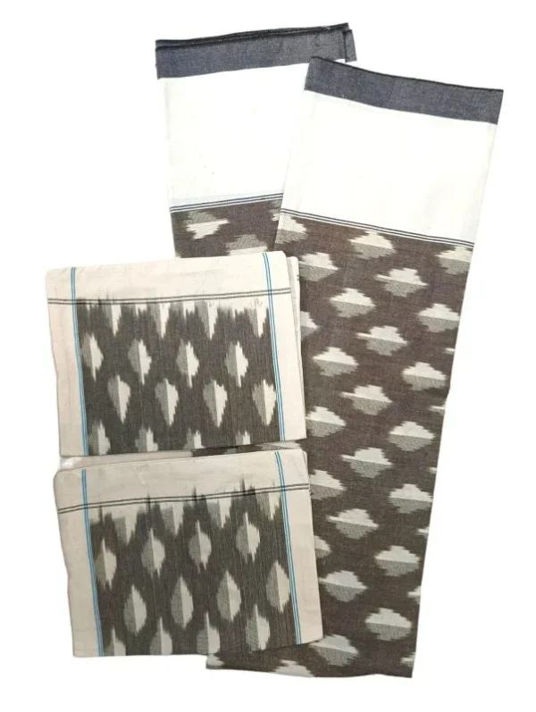 Pochampally Ikkat Double THICK Bedsheet with 2 Pillow Covers - IKTB0042