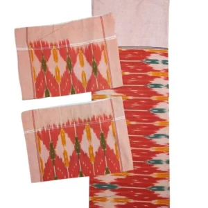 Pochampally Ikkat Double THICK Bedsheet with 2 Pillow Covers - IKTB007