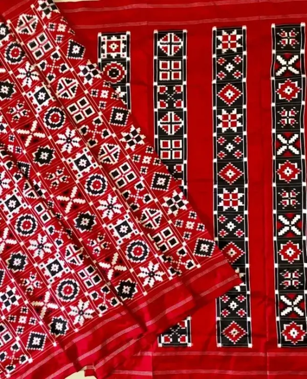 Pochampally Ikkat Telia rumal silk sarees, Double ikkat telia rumal silk sarees, telia rumal sarees latest designs
