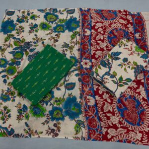 Kalamkari Cotton Dress material, Kalamkari dupatta, kalamkari suits