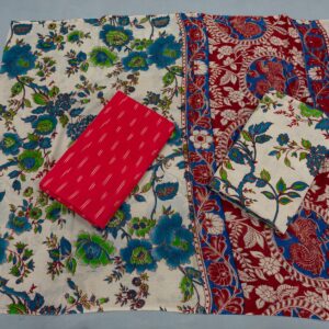 Kalamkari Cotton Dress material, Kalamkari dupatta, kalamkari suits