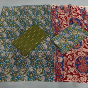 Kalamkari Cotton Dress material, Kalamkari dupatta, kalamkari suits
