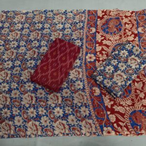 Kalamkari Cotton Dress material, Kalamkari dupatta, kalamkari suits