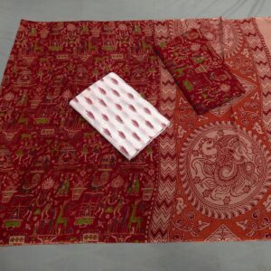 Kalamkari Cotton Dress material, Kalamkari dupatta, kalamkari suits