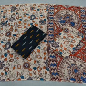 Kalamkari Cotton Dress material, Kalamkari dupatta, kalamkari suits