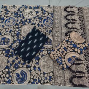 Kalamkari Cotton Dress material, Kalamkari dupatta, kalamkari suits