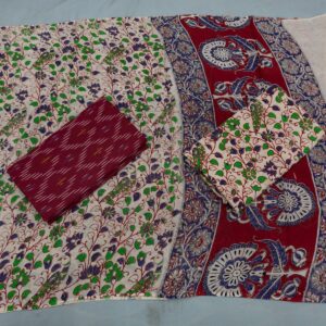 Kalamkari Cotton Dress material, Kalamkari dupatta, kalamkari suits