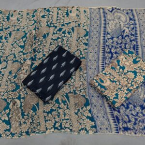 Kalamkari Cotton Dress material, Kalamkari dupatta, kalamkari suits