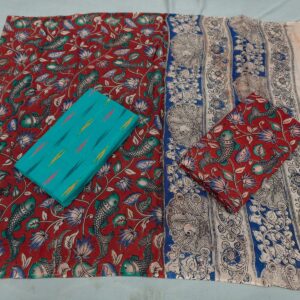 Kalamkari Cotton Dress material, Kalamkari dupatta, kalamkari suits