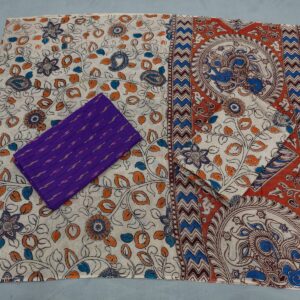 Kalamkari Cotton Dress material, Kalamkari dupatta, kalamkari suits