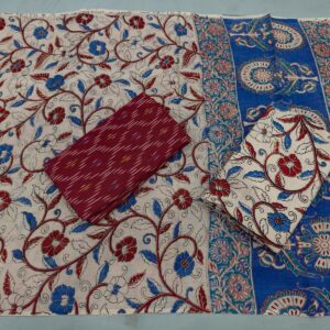 Kalamkari Cotton Dress material, Kalamkari dupatta, kalamkari suits