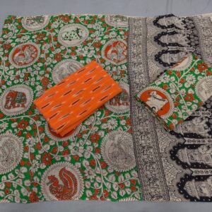Kalamkari Cotton Dress material, Kalamkari dupatta, kalamkari suits