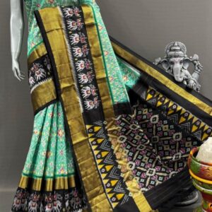Pochampally  Double Ikkat Silk Sarees With Blouse | Handloom Sarees - PABS1200013