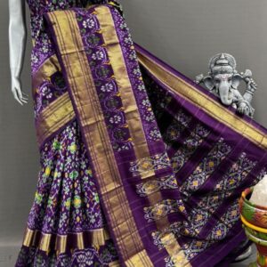 Pochampally  Double Ikkat Silk Sarees With Blouse | Handloom Sarees - PABS1200020