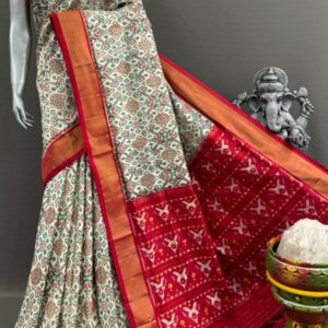Pochampally Double Ikkat Silk Sarees With Blouse | Handloom Sarees - PABS1200030