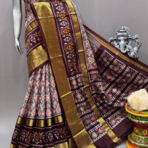 Pochampally  Double Ikkat Silk Sarees With Blouse | Handloom Sarees - PABS120008