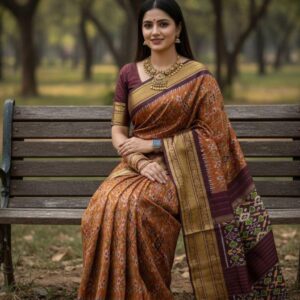 Pochampally silk sarees with zari border for bridal collection, Pochampally Ikkat silk sarees with gold zari border for grand occasions, Designer Pochampally silk sarees with gold zari border, Silk sarees from Pochampally with gold zari border, Pochampally Ikkat sarees with gold zari border for anniversary, High-end Pochampally Ikkat silk sarees with gold zari, Pochampally Ikkat silk sarees with zari border for engagement