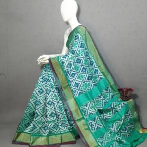 Ikkat Pochampally Handloom Silk  Saree   Zari  Border With Blouse -PRSS125001